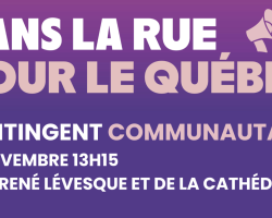 dans la rue pour le Québec