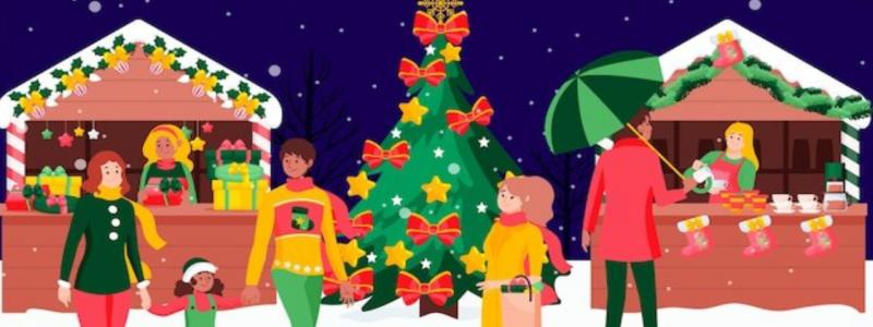 affiche marché Noel